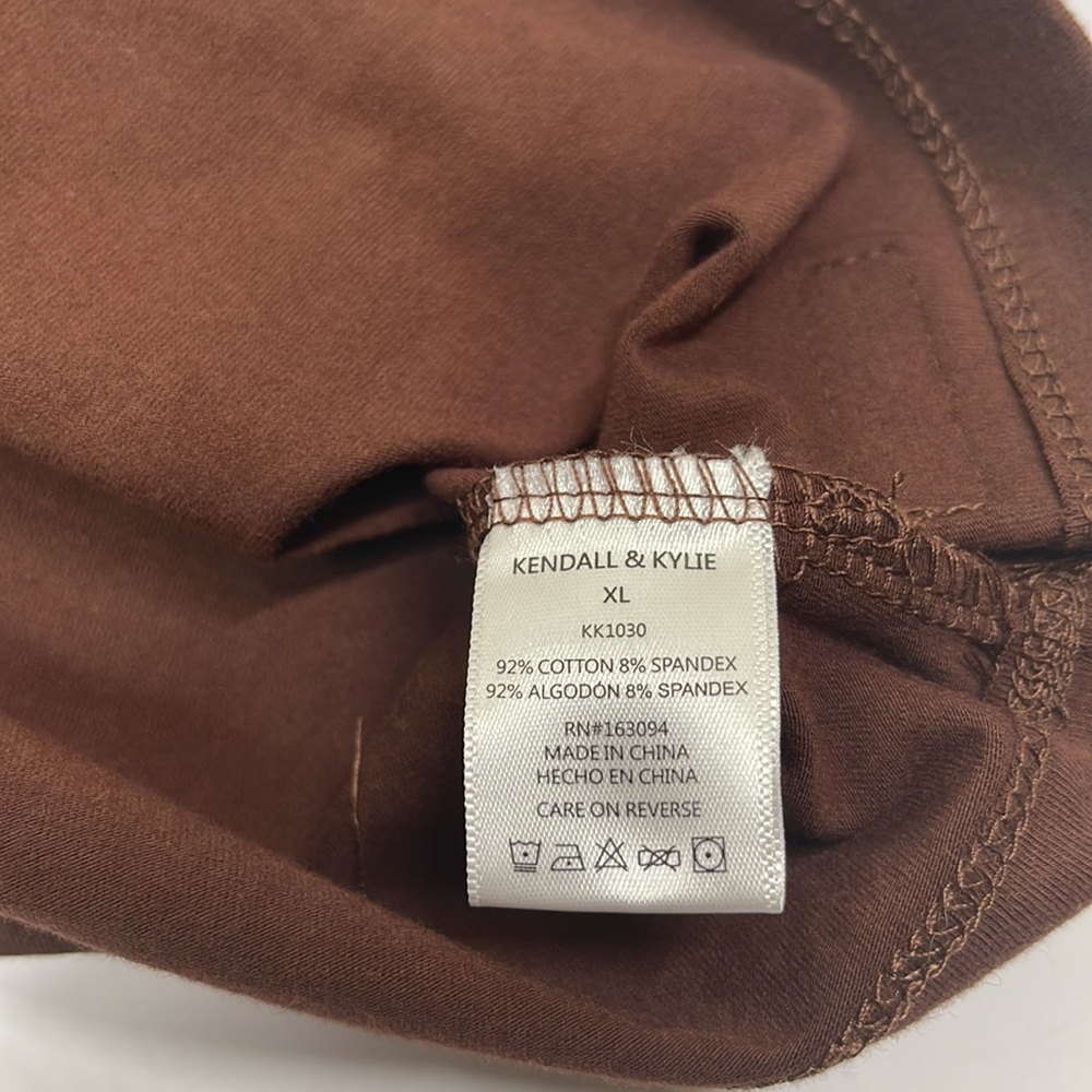 Brown One Shoulder Knit Tank Top Cropped Shirt Crop Sleeveless Summer Blouse Gym - Picture 13 of 17